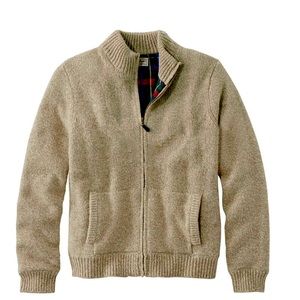 100% lambswool mens LLBean cardigan sweater